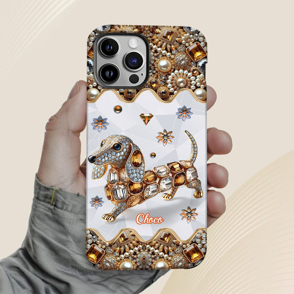 Love Dachshunds - Personalized Dog Full Print Phone Case
