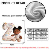 Alphabet Letter & Custom Photo And Theme - Personalized Kid Premium Faux Fur Pillow