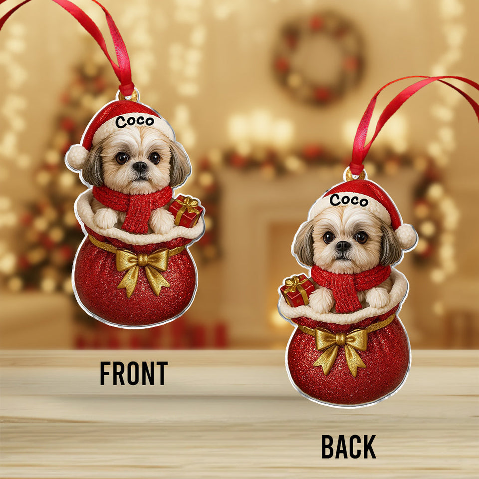 Christmas Dog - Personalized Dog Ornament