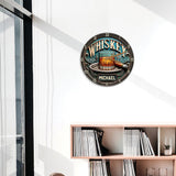 Whiskey & Cigar - Personalized Whisky Wall Clock