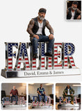 Custom Any Photo, Any Title - Personalized Father Custom Shaped Acrylic Plaque