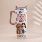Best Pet Mom Ever - Personalized Dog Tumbler With Handle