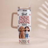 Best Pet Mom Ever - Personalized Dog Tumbler With Handle
