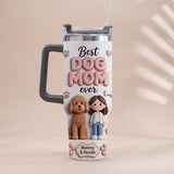 Best Pet Mom Ever - Personalized Dog Tumbler With Handle