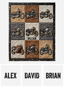 Motorcycle - Personalized Biker Blanket