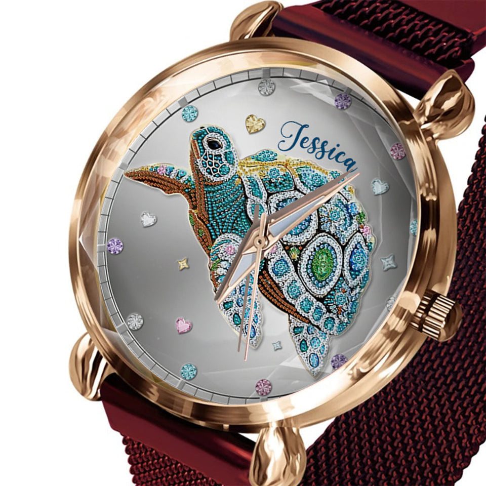Beautiful Turtle - Personalized Turtle Women Hand Watch