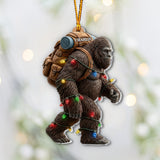 Sasquatch Holiday Spirit - Personalized Hiking Ornament