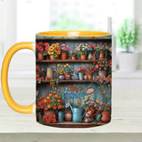 Gardening Is My Therapy - Personalized Gardening Accent Mug