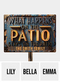 The Patio Code - Personalized Backyard Rectangle Metal Sign