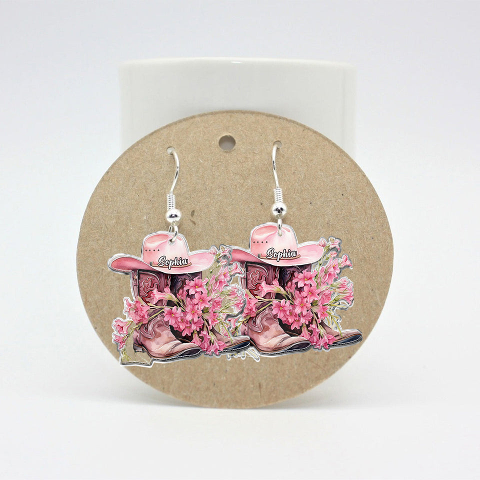 Cowgirl Boots - Personalized Cowgirl Earrings