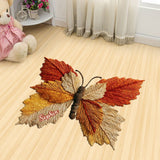 Autumn Butterfly - Personalized Butterfly Shaped Doormat/ Rug