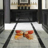 Autumn Butterfly - Personalized Butterfly Shaped Doormat/ Rug