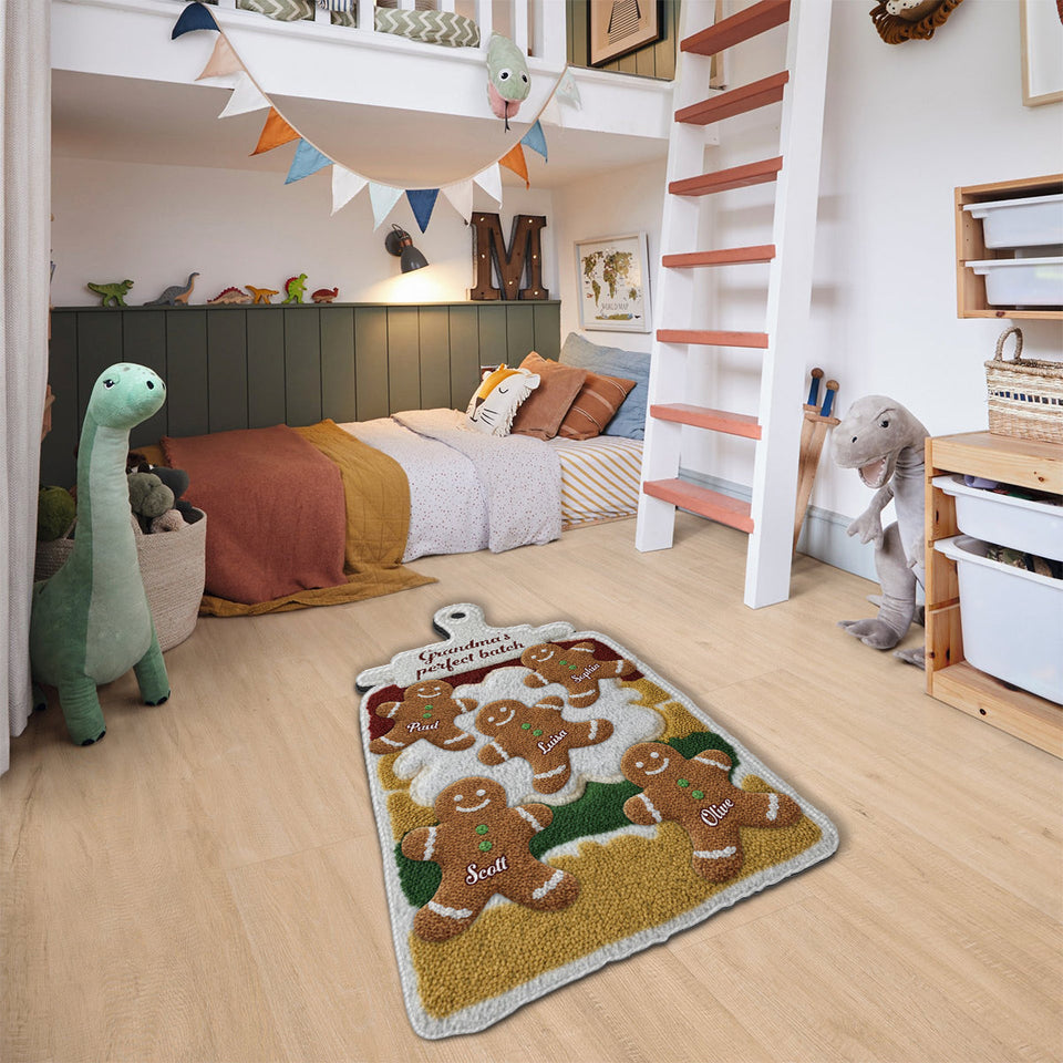 Grandma's Perfect Batch - Personalized Grandma Non-Slip Tufted Rug