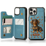 Love My Dog - Personalized Dachshund Wallet Phone Case