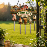 Farm Life - Personalized Farmer Wind Chime With Charm