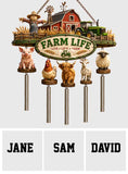 Farm Life - Personalized Farmer Wind Chime With Charm