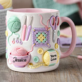 Love Crocheting - Personalized Crocheting Accent Mug & Coaster