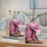 Cowgirl Boots - Personalized Cowgirl Custom Shape Acrylic Flower Vase
