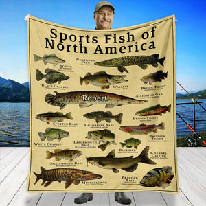 Fish Of America - Personalized Fishing Blanket