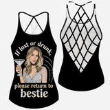 If Lost Or Drunk Funny Besties Matching Tank Top - Personalized Bestie Cross Tank Top