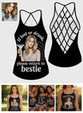 If Lost Or Drunk Funny Besties Matching Tank Top - Personalized Bestie Cross Tank Top