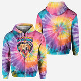 Custom Tie Dye Shirt For Dog Mom/ Dog Dad/ Cat Mom... - Personalized Dog All Over Shirt