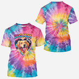 Custom Tie Dye Shirt For Dog Mom/ Dog Dad/ Cat Mom... - Personalized Dog All Over Shirt