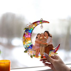 Mother Gift Idea, Family Gift - Personalized Mother Window Hanging Suncatcher Ornament