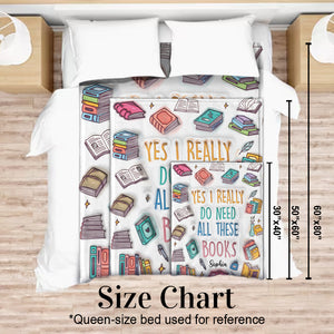 Yes I Do Need All These Books - Personalized Book Blanket