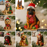 Christmas Dog - Personalized French Bulldog Dog Custom Shaped Ornament