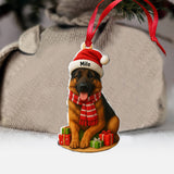 Christmas Dog - Personalized French Bulldog Dog Custom Shaped Ornament