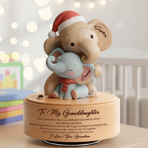 To My Granddaughter - Personalized Grandma Rotating Music Plaque