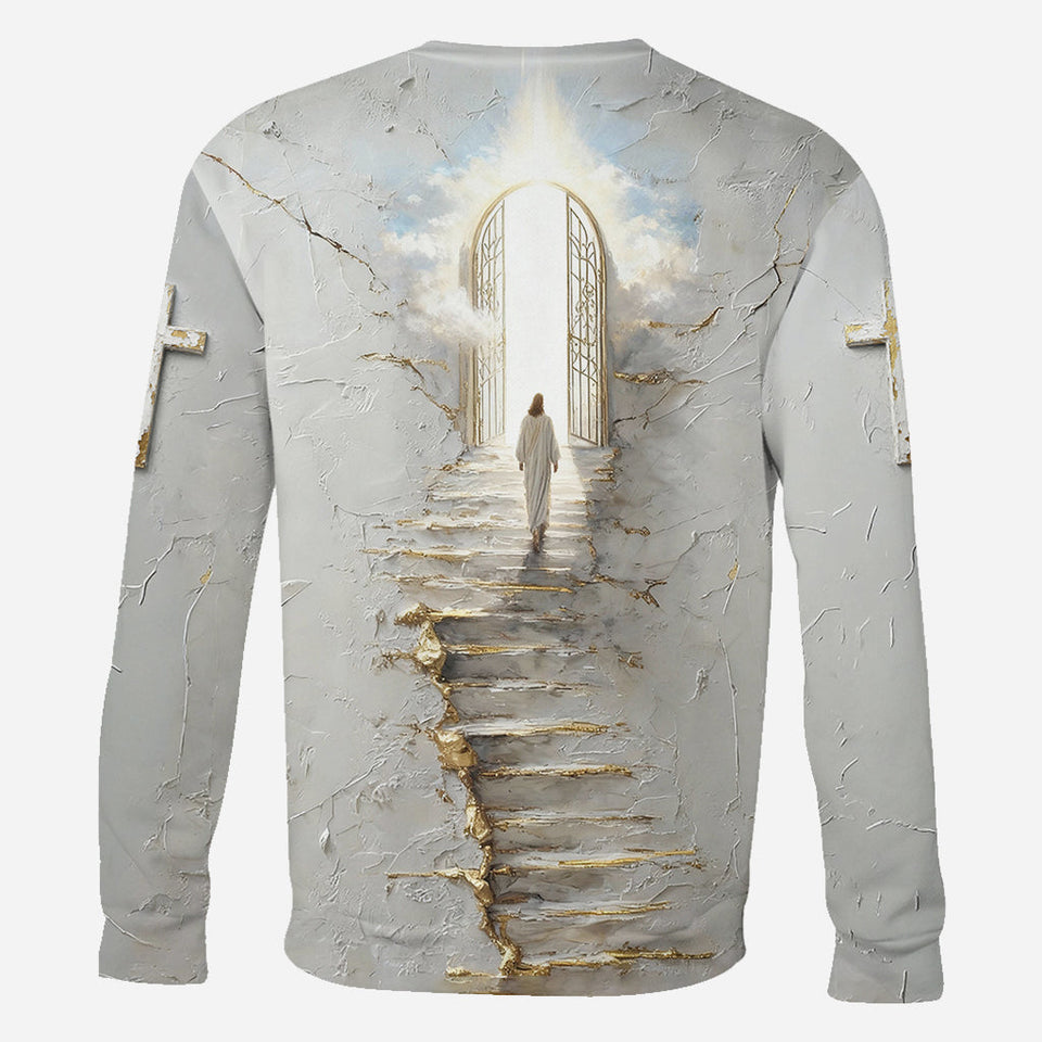 Stairway To Heaven - Personalized Christian All Over Shirt