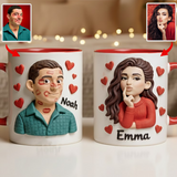 Custom From Any Photo Perfect Gift For Couple - Personalized Couple Accent Mug & Coaster