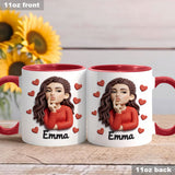 Custom From Any Photo Perfect Gift For Couple - Personalized Couple Accent Mug & Coaster