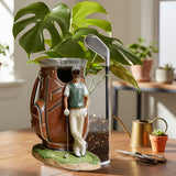 Funny Custom Golf Bag Plant Pot, Flower Vase - Personalized Golf Acrylic Pot & Stake