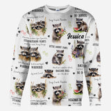 Little Pandit Paws - Personalized Raccoon All Over Shirt