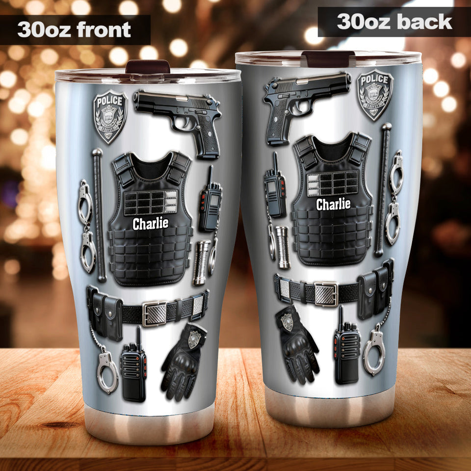 Police Officer - Personalized Police Officer Tumbler