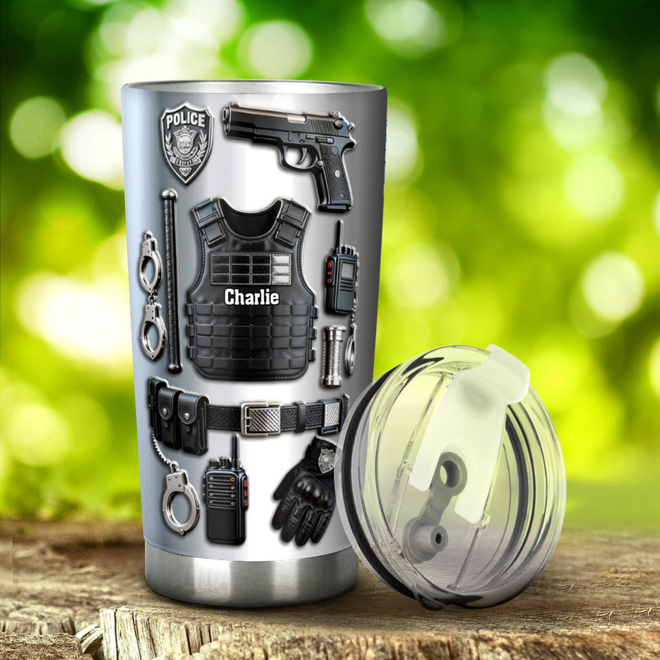 Police Officer - Personalized Police Officer Tumbler