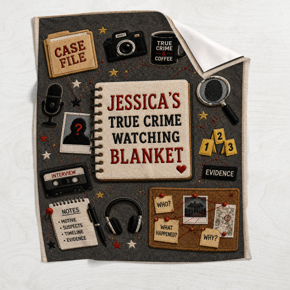 True Crime Watching Blanket - Personalized True Crime Blanket