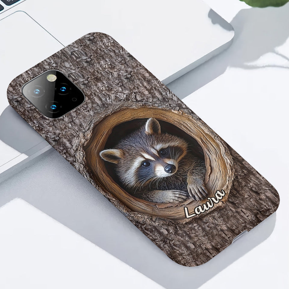 Adorable Raccoon - Personalized Raccoon Full Print Phone Case