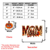 Fall Mama - Personalized Autumn Window Hanging Suncatcher With Custom Charms