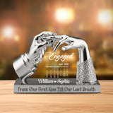 Anniversary Engaged Married Gift - Personalized Couple Custom Shaped Acrylic Plaque