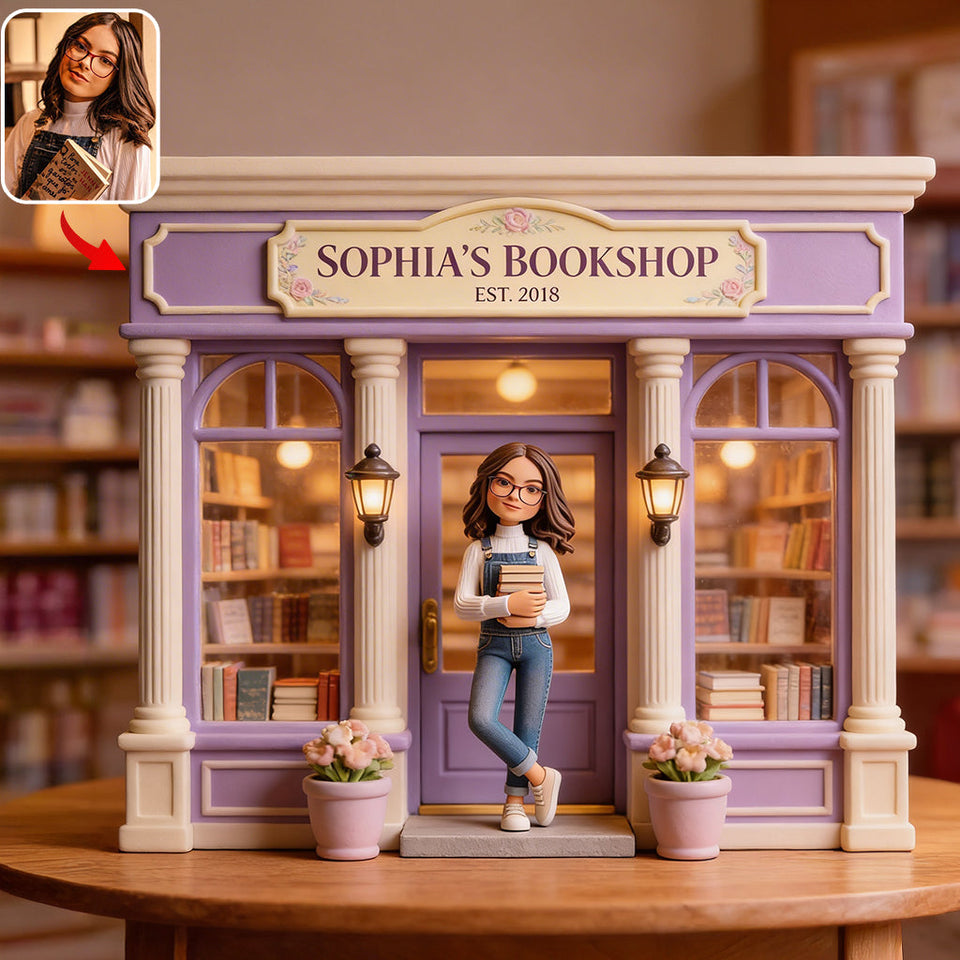 Custom Any Photo Bookshop - Personalized Book Custom Shaped Acrylic Plaque