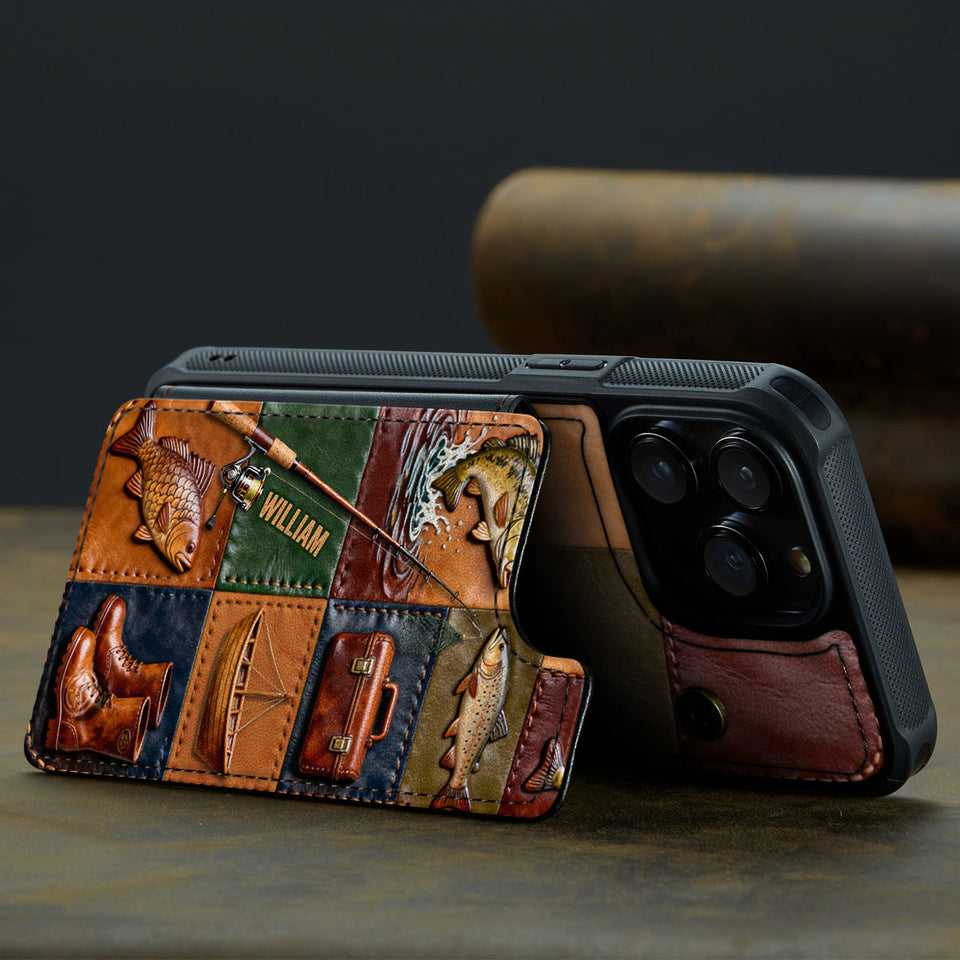 Perfect Gift For Fishing Lovers - Personalized Fishing Fully Printed Wallet Phone Case