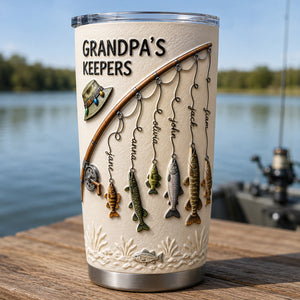 Grandpa's Keepers Fishing - Personalized Fishing Tumbler