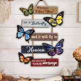 Whisper To A Butterfly - Personalized Memorial Pallet Wood Sign