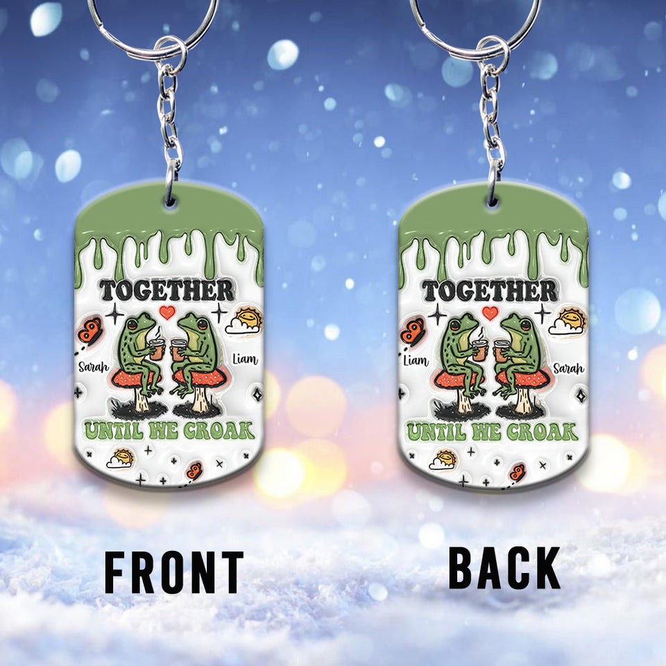 Together Until We Croak - Personalized Frog Keychain