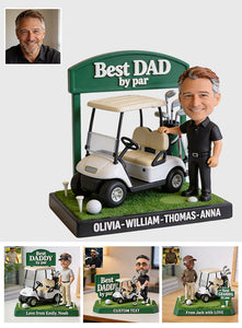 Best Dad By Par, Best Grandpa By Par - Personalized Golf Custom Shaped Acrylic Plaque