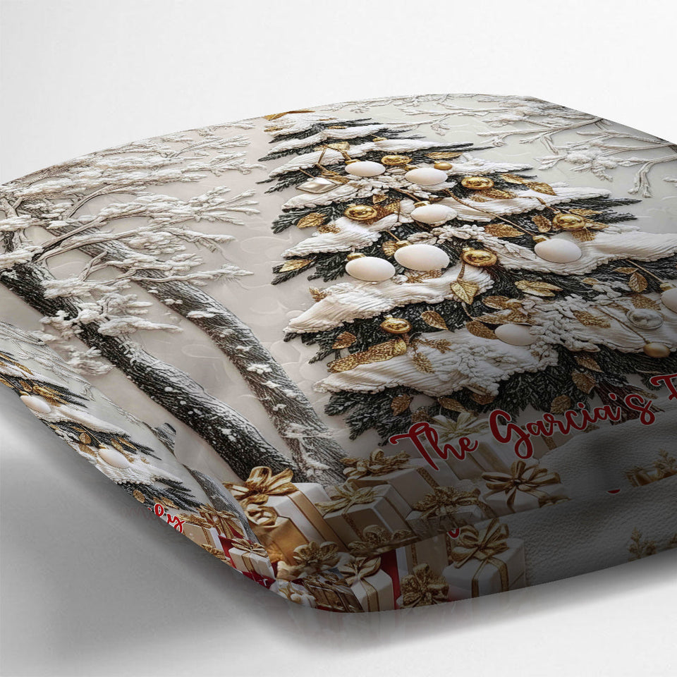 Holiday Christmas - Personalized Christmas Throw Pillow
